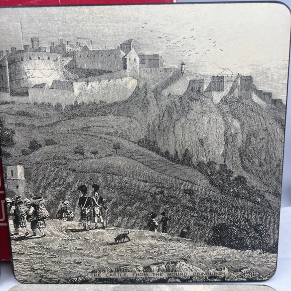 Vintage‎ Sheraton Scottish Castles Cork-Back Placemats Set of 6 w/ Box - Picture 3 of 13